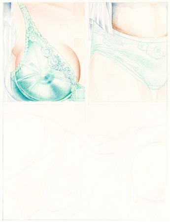 ANTONIO LOPEZ (1943-1987) Green lingerie / Chandrika Casali.